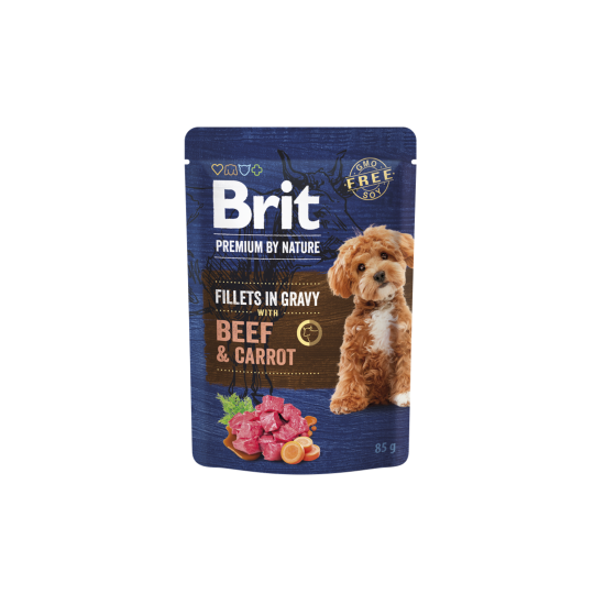 Fileti za pse u sosu Beef & Carrot 85g