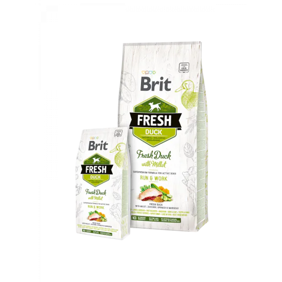 Brit Fresh Duck with Millet Active Run & Work 12kg