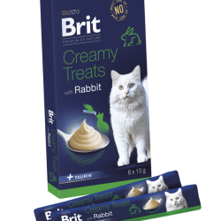 Brit Premium by Nature Cat Creamy Treats with Rabbit 6x15g