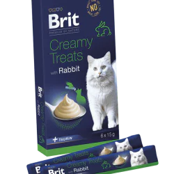 Brit Premium by Nature Cat Creamy Treats with Rabbit 6x15g