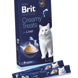 Brit Premium by Nature Cat Creamy Treats with Liver 6x15g