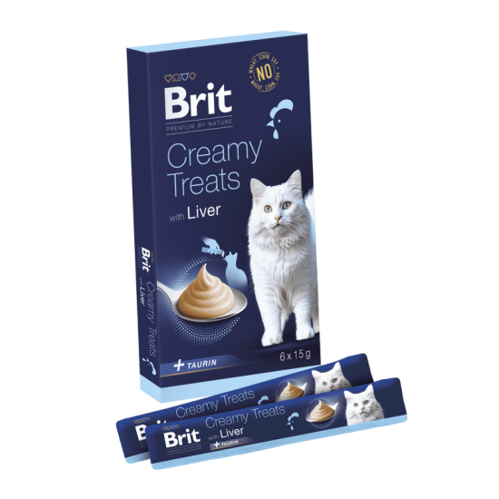 Brit Premium by Nature Cat Creamy Treats with Liver 6x15g