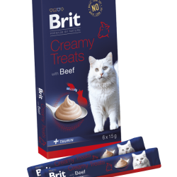 Brit Premium by Nature Cat Creamy Treats with Beef 6x15g