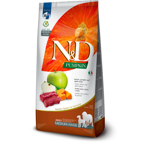 N&D Pumpkin hrana za pse Adult Medium&Maxi - Srneće meso i jabuka 12kg