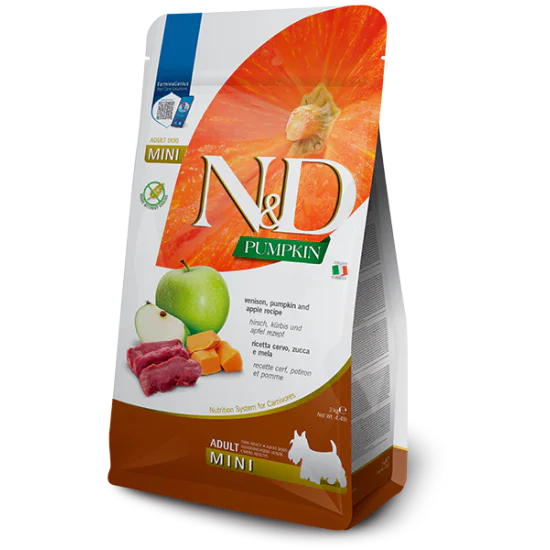 N&D Pumpkin hrana za pse Adult Mini - Srneće meso i jabuka 2kg
