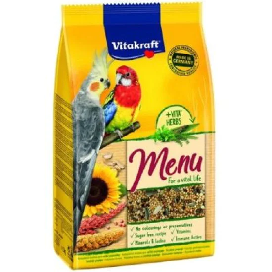 Vitakraft Hrana za srednje papagaje sa medom 1kg Vitakraft Hrana za srednje papagaje sa medom 1kg