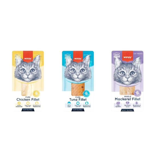 Wanpy Cat Fileti za mačke - Piletina 25g