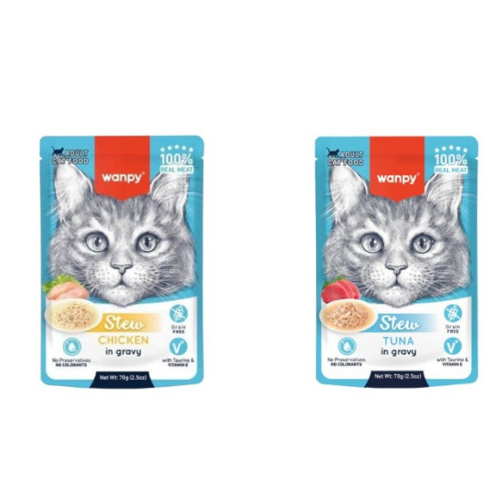 Wanpy Stew gulaš za mačke Adult - Tuna 70g