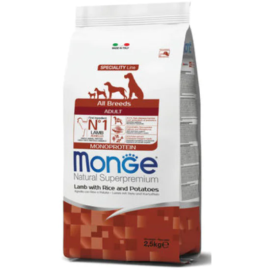 Monge hrana za pse Adult All breeds - Jagnjetina 12kg Monge hrana za pse Adult All breeds - Jagnjetina 12kg