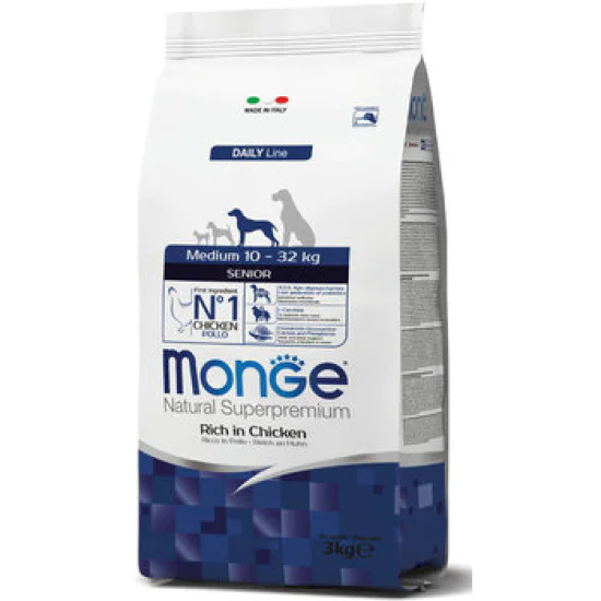 Monge hrana za pse Medium Senior - Piletina 3kg Monge hrana za pse Medium Senior - Piletina 3kg