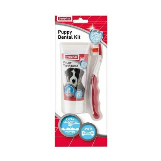 Beaphar Dental kit Puppy - set četkice i paste za zube 50g