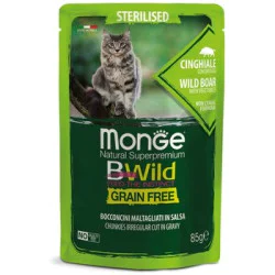 Monge BWild sos za mačke Sterilised - divlji vepar i povrće 85g Monge BWild sos za mačke Sterilised - divlji vepar i povrće 85g