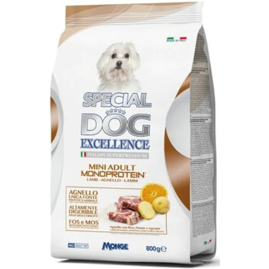 Monge Special Dog Excellence hrana za pse Adult Mini Monoprotein - Jagnjetina 800g