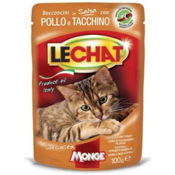 Monge LeChat Classic sos za mačke - Piletina i ćuretina 100g