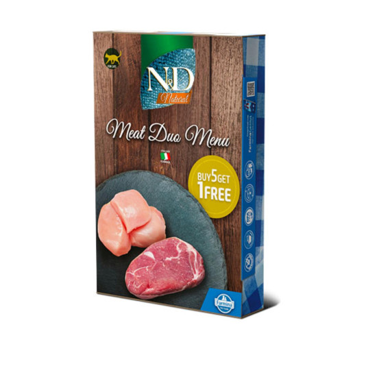 N&D konzerve za mačke Natural - Meat duo menu 6x70g N&D konzerve za mačke Natural - Meat duo menu 6x70g