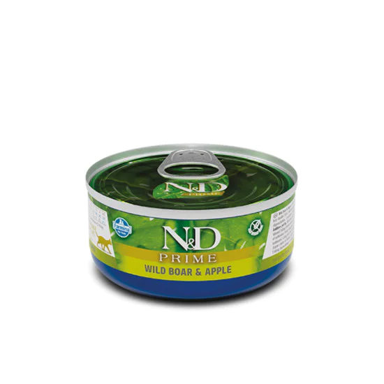 N&D konzerve za mačke Prime - Wild boar&Apple 70g