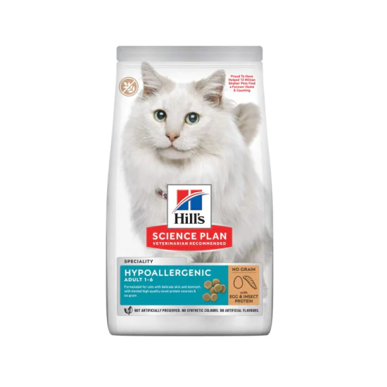 Hill's Science Plan hrana za mačke Adult Hypoallergenic - Proteini iz jaja i insekti 1.5kg