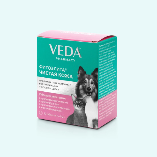 VEDA Phytoelite clear skin - Za prevenciju i lečenje kožnih bolesti kod pasa i 50 komada VEDA Phytoelite clear skin - Za prevenciju i lečenje kožnih bolesti kod pasa i 50 komada