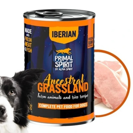 Alpha Spirit Primal Spirit konzerva za pse - Ancestaral grassland 400g