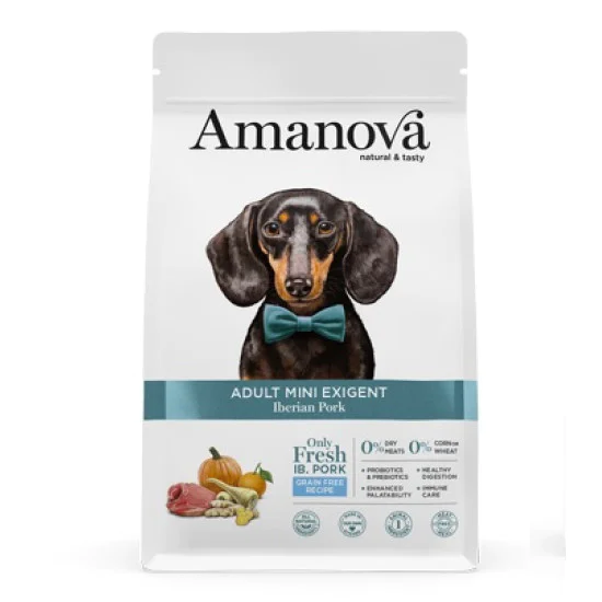 Amanova hrana za pse Adult Mini - Exigent Iberian Pork 7kg