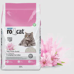 RoCat grudvajući posip za mačke - Baby powder 5l