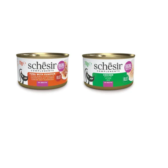Schesir Complementary konzerva za mačke - Tuna i bundeva u brodetu 70g
