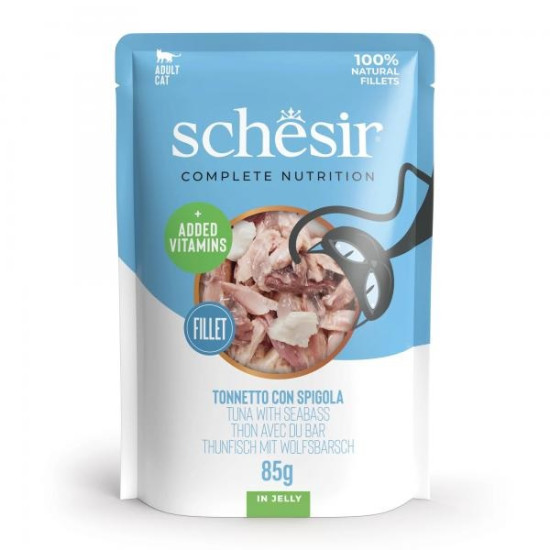 Schesir Complete&Balanced kesica za mačke - Tuna i brancin u želeu 85g