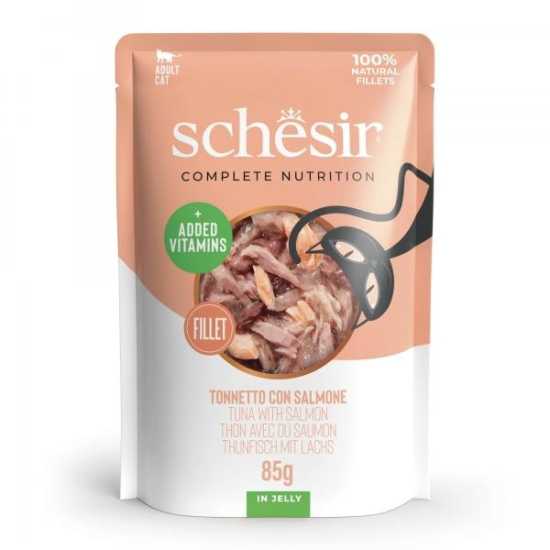 Schesir Complete&Balanced kesica za mačke - Tuna i losos u želeu 85g