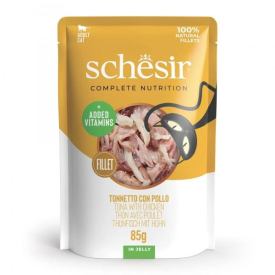 Schesir Complete&Balanced kesica za mačke - Tuna i piletina u želeu 85g