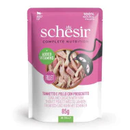 Schesir Complete&Balanced kesica za mačke - Tuna, piletina i šunka u želeu 85g