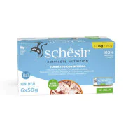 Schesir Complete&Balanced konzerva za mačke Multipack - Tuna i brancin želeu 6x50g