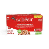 Schesir Complete&Balanced konzerva za mačke Multipack - Tuna i škampi želeu 6x50g
