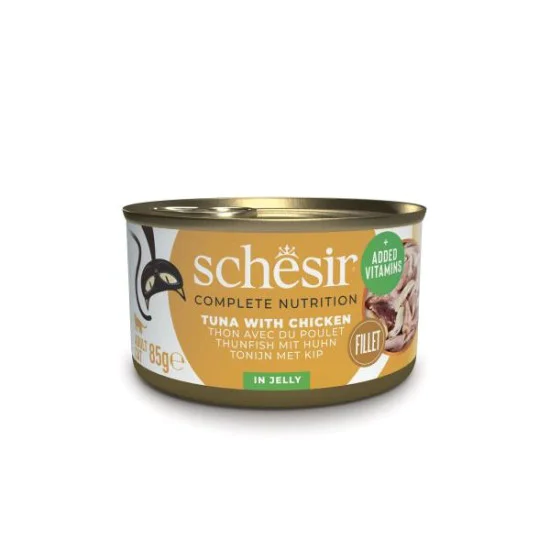 Schesir Complete&Balanced konzerva za mačke - Tuna i piletina u želeu 85g