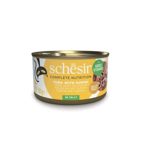 Schesir Complete&Balanced konzerva za mačke - Tuna i surimi u želeu 85g