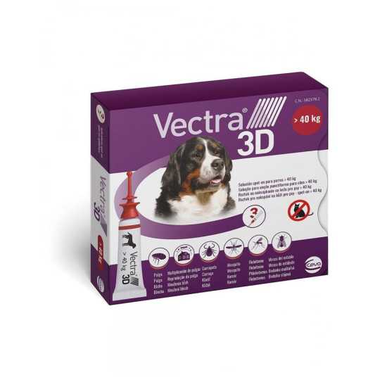 Vectra 3D antiparazitik za pse Spot On 3x8ml 40+kg