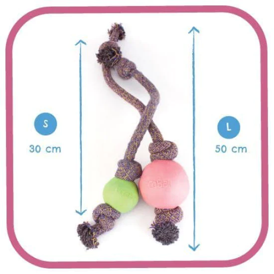 BECO Ball on rope S Pink