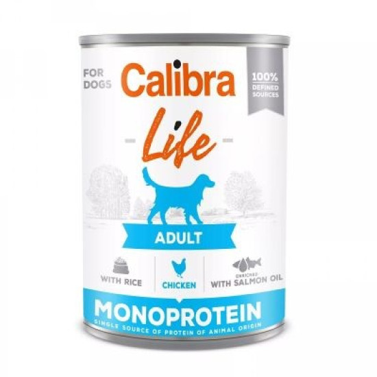 Calibra Dog Life konzerva za pse Adult - Piletina sa pirinčem 6x400g