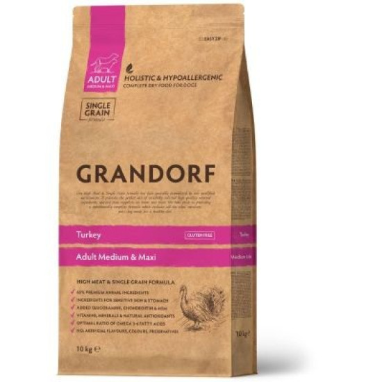 Grandorf Dog Adult Medium & Maxi Breeds - Ćuretina 10kg