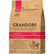 Grandorf Dog Adult Medium & Maxi Breeds - Jagnjetina & Ćuretina 3kg