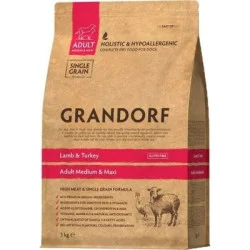 Grandorf Dog Adult Medium & Maxi Breeds - Jagnjetina & Ćuretina 1kg