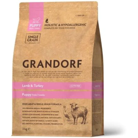Grandorf Dog Puppy Jagnjetina & Ćuretina 1kg