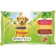 Friskies sos za pse MULTIPACK Adult - piletina, govedina i jagnjetina 4x85g