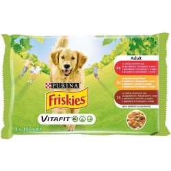Friskies sos za pse MULTIPACK Adult - piletina, govedina i jagnjetina 4x85g