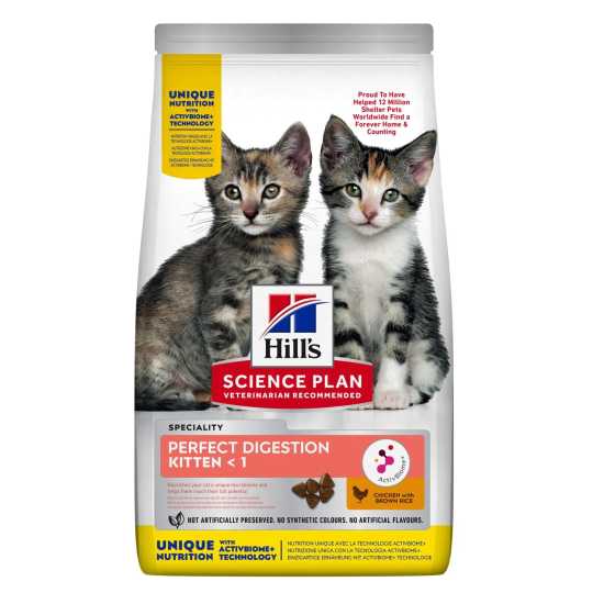 Hill's Science Plan hrana za mačke Perfect Digestion Kitten - Piletina i smeđi pirinač 1.5kg