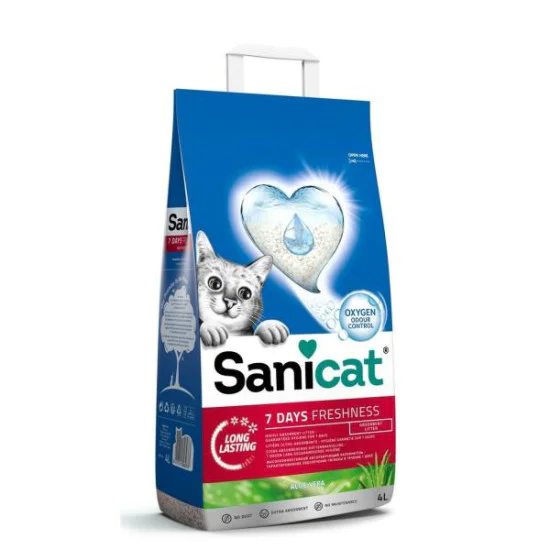 SANICAT posip za mačke 7 Days Aloe Vera 4l