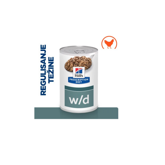 Hill's Prescription Diet dog veterinarska dijeta W/D konzerva 370g
