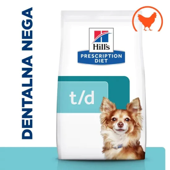 Hill's Prescription Diet dog veterinarska dijeta T/D Mini 3kg Hills Prescription Diet dog veterinarska dijeta T/D Mini 3kg