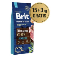 BRIT Hrana za pse Sensitive - Jagnjetina Adult All Breeds 15kg+3kg GRATIS BRIT Hrana za pse Sensitive - Jagnjetina Adult All Breeds 15kg+3kg GRATIS