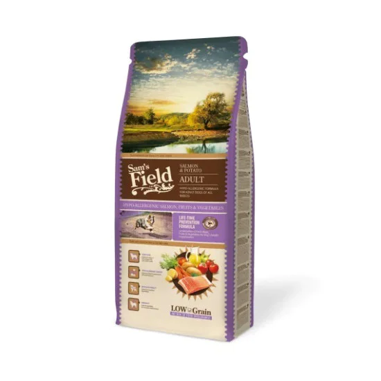 Sam's Field Adult Low Grain All Size Hypoallergenic - losos 13kg Sam's Field Adult Low Grain All Size Hypoallergenic - losos 13kg
