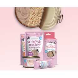 Schesir Baby konzerva Mousse Shreds Multipakc - Piletina i losos 3x55g